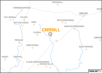map of Carr Mill