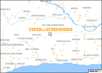 map of Carrollʼs Cross Roads