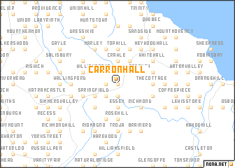 map of Carron Hall