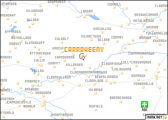 map of Carroweeny
