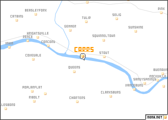 map of Carrs