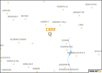 map of Carr