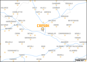 map of Çarşak