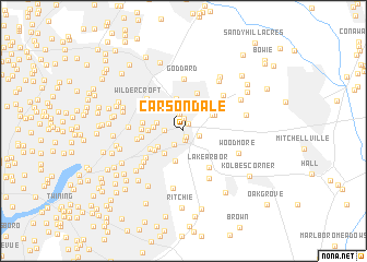 map of Carsondale