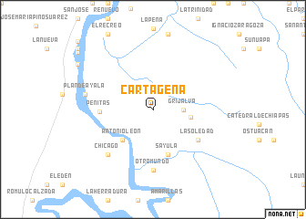 map of Cartagena
