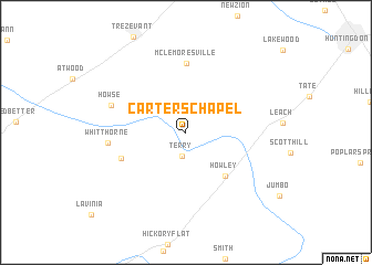 map of Carters Chapel