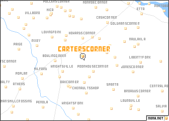 map of Carters Corner