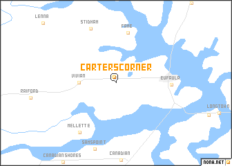 map of Carters Corner