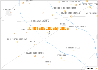 map of Carters Crossroads