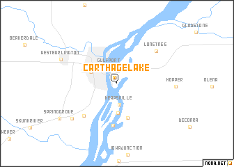 map of Carthage Lake