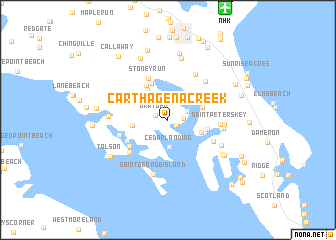 map of Carthagena Creek