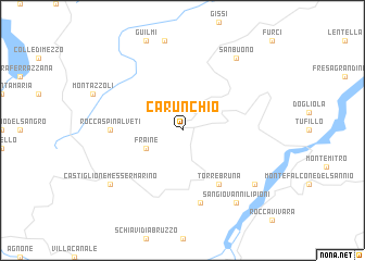 map of Carunchio