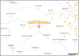 map of Caruthers Mill