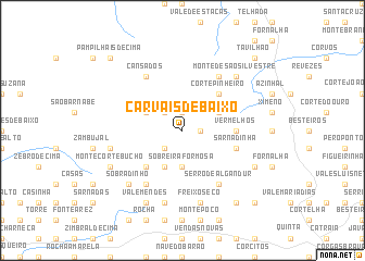 map of Carvais de Baixo