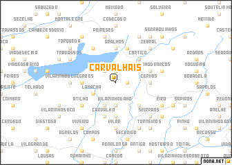 map of Carvalhais