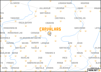 map of Carvalhas