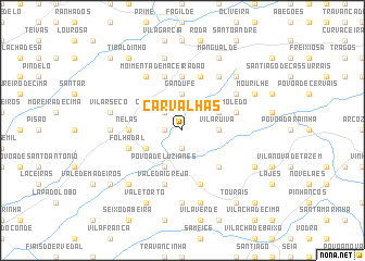 map of Carvalhas