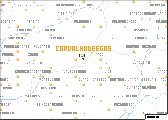 map of Carvalho de Egas