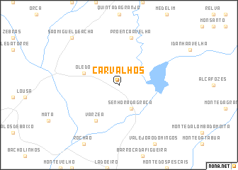 map of Carvalhos