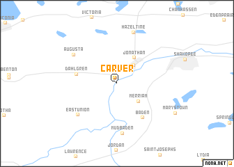 map of Carver