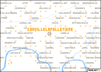 map of Carville-la-Folletière