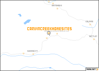 map of Carvin Creek Homesites