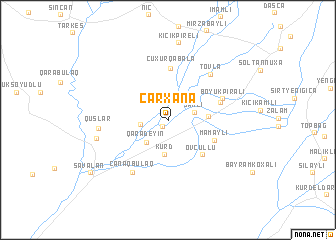 map of Çarxana