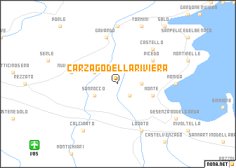 map of Carzago della Riviera