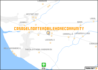 map of Casa del Norte Mobile Home Community