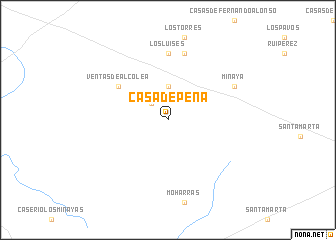 map of Casa de Peña