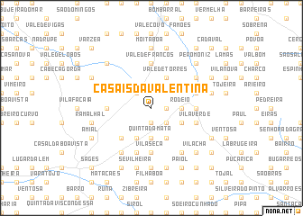 map of Casais da Valentina