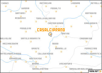 map of Casalciprano