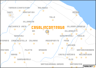 map of Casalincontrada