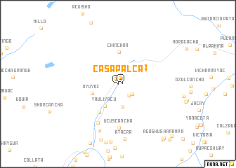 map of Casapalca
