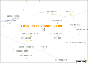 map of Casas de Fernando Alonso