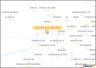 map of Casas de Ibáñez