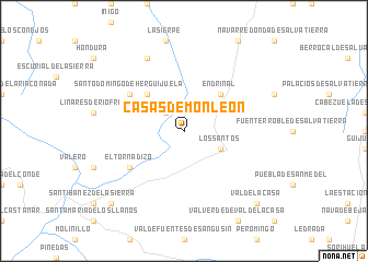 map of Casas de Monleón