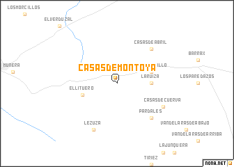 map of Casas de Montoya