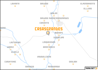 map of Casas Grandes