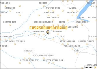 map of Casas Novas de Baixo