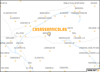 map of Casas San Nicolás