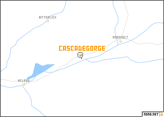 map of Cascade Gorge