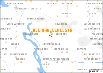 map of Cascina della Costa