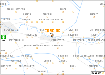 map of Cascina