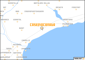 map of Caserío Cañada