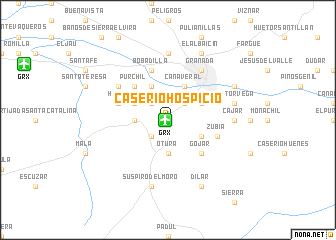 map of Caserío Hospicio