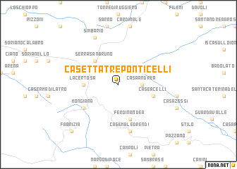 map of Casetta Tre Ponticelli
