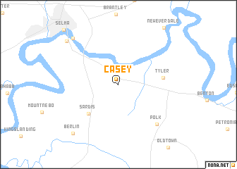 map of Casey