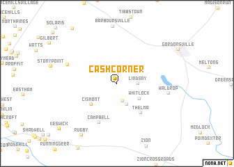 map of Cash Corner