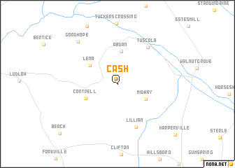 map of Cash